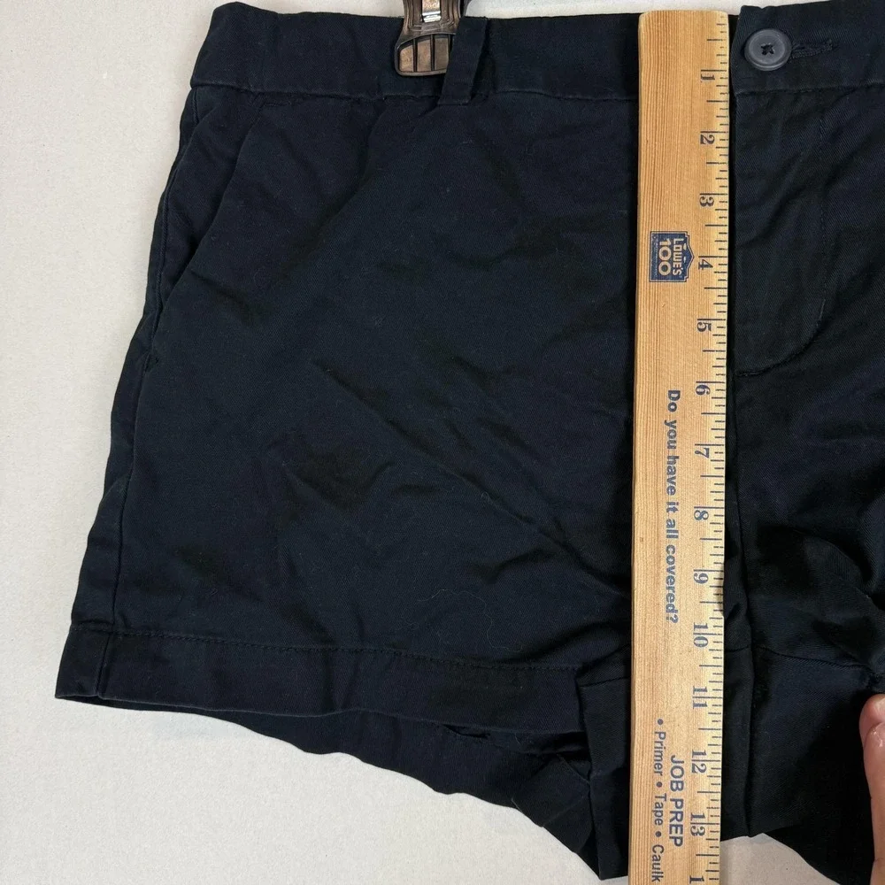 Merona Shorts Womens 16 Black Chino Twill 3 Inseam Regular Fit Casual Summer